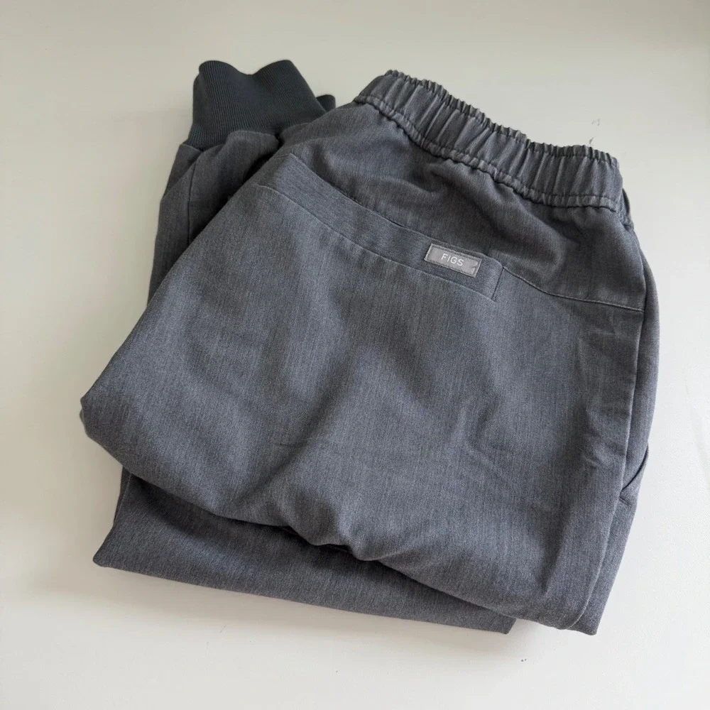Figs Tansen Jogger Scrub Pants Gray Men's Medium Nursing Healthcare